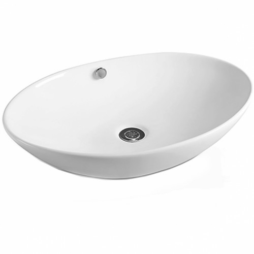 Раковина SantiLine 63 SL-1019 Белая фаянс накладная