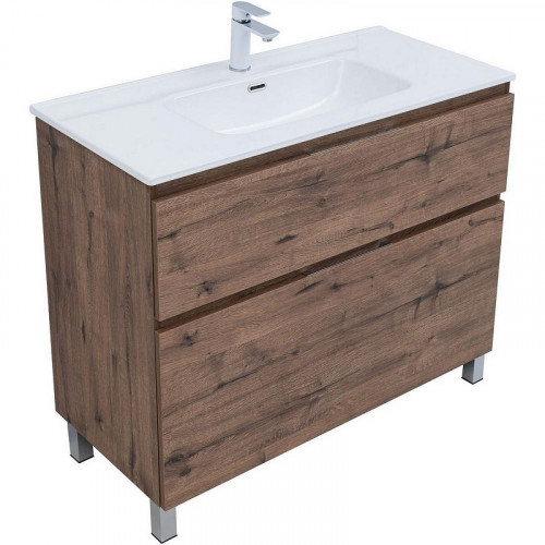 Тумба под раковину Aquanet Алвита New 100 344130 Дуб веллингтон табак