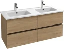 Тумба с раковиной Jacob Delafon Tolbiac 120 EB2384-E75+Ola 120 EXVA112-00 двойная подвесная цвет Дуб давос