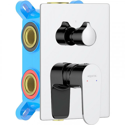 Смеситель для душа Aquatek Оберон AQ1247CR Хром латунь встраиваемый