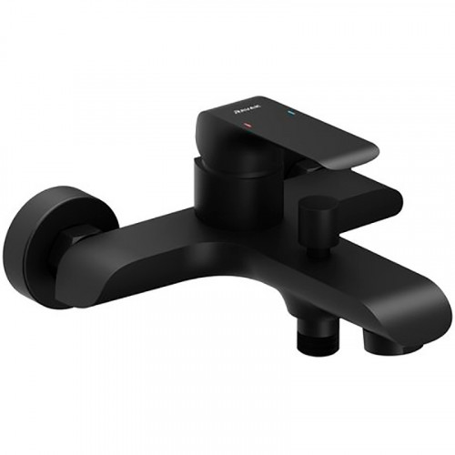 Смеситель для ванны Ravak Flat FL 022.20/150 X070175 Черный матовый латунь на стену