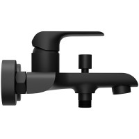 Смеситель для ванны Ravak Flat FL 022.20/150 X070175 Черный матовый латунь на стену