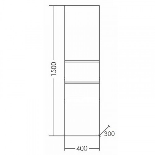 Шкаф пенал СанТа Марс 40 700309 подвесной Белый МДФ / ЛДСП