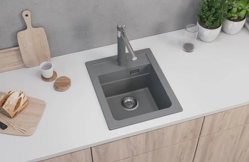 Кухонная мойка Alveus Granital Atrox 10 Concrete G81 400x500 1139770 Бетон искусственный камень (литьевой мрамор) встраиваемая сверху, встраиваемая снизу