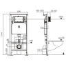 Комплект унитаза с инсталляцией WeltWasser AMBERG 506 ST + JECKENBACH 004 GL-WT + AMBERG RD-WT 10000006890 цвет Белый глянцевый с сиденьем Микролифт и клавишей смыва цвет Белый