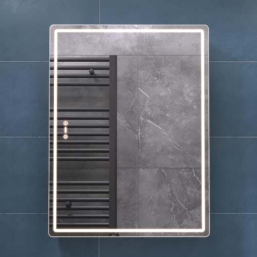 Зеркальный шкаф Vigo Geometry Step 60 301 с подсветкой цвет Белый