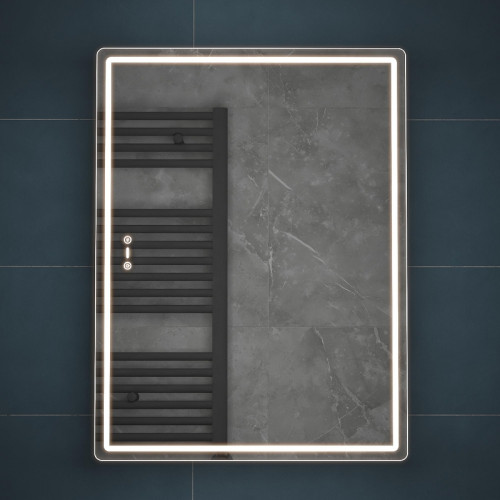 Зеркальный шкаф Vigo Geometry Step 60 301 с подсветкой цвет Белый