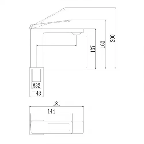 Смеситель для раковины Savol S-009001B цвет Золото