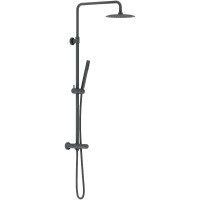 Душевая система Damixa Scandinavian Pure 936800300 с термостатом Черная матовая латунь на стену