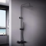 Душевая система Damixa Scandinavian Pure 936800300 с термостатом Черная матовая латунь на стену