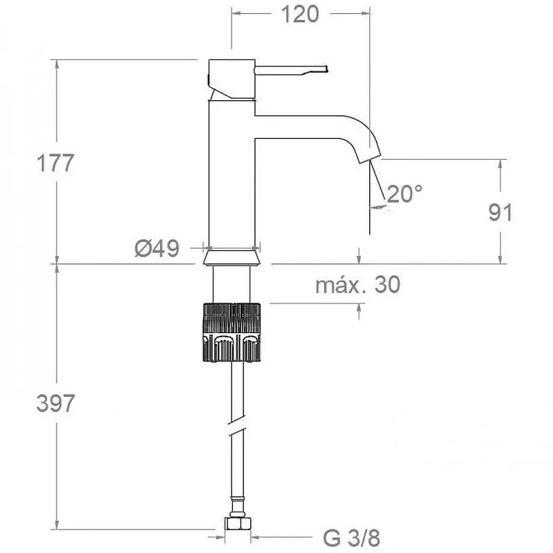 Смеситель для раковины Ramonsoler Odisea 390401OC Золото брашированное