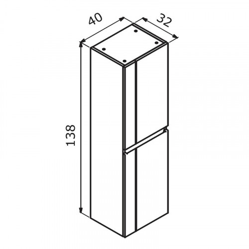 Шкаф пенал Orka Likya 40 3001083 подвесной