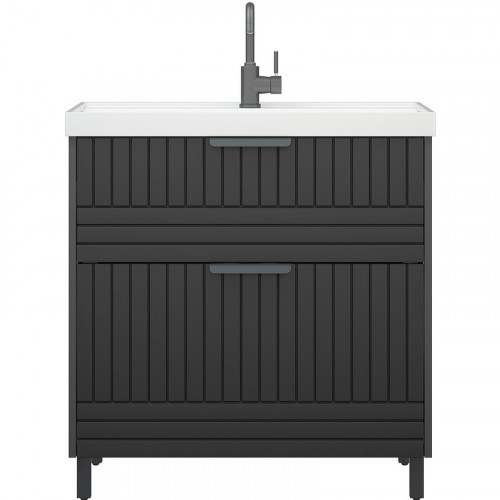 Тумба под раковину Corozo Терра 80 SD-00001323 Графит матовый МДФ / ЛДСП