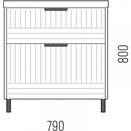 Тумба под раковину Corozo Терра 80 SD-00001323 Графит матовый МДФ / ЛДСП