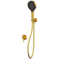 Смеситель для душа Whitecross Y brushed gold YSET02TOPGLB Брашированное золото латунь встраиваемый