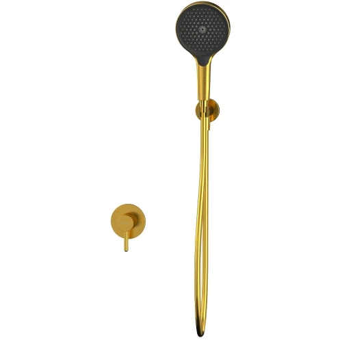 Смеситель для душа Whitecross Y brushed gold YSET02TOPGLB Брашированное золото латунь встраиваемый