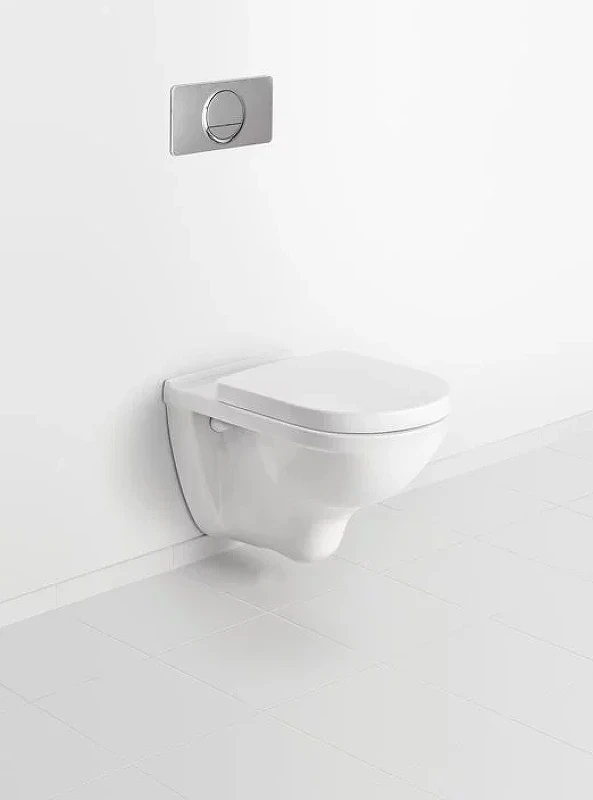 Комплект унитаза Villeroy&Boch O Novo 5660H101 с инсталляцией Tece Profil 9400412 с сиденьем Микролифт и клавишей смыва Хром глянцевый