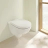 Комплект унитаза Villeroy&Boch O Novo 5660H101 с инсталляцией Tece Profil 9400412 с сиденьем Микролифт и клавишей смыва Хром глянцевый