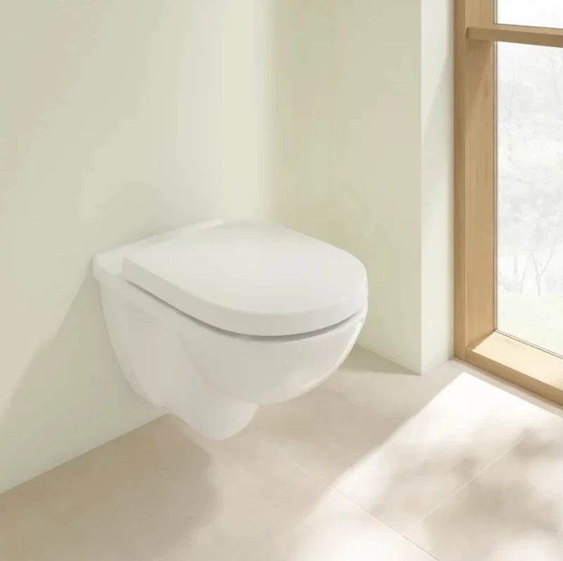 Комплект унитаза Villeroy&Boch O Novo 5660H101 с инсталляцией Tece Profil 9400412 с сиденьем Микролифт и клавишей смыва Хром глянцевый