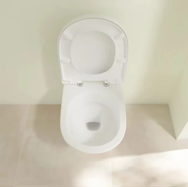 Комплект унитаза Villeroy&Boch O Novo 5660H101 с инсталляцией Tece Profil 9400412 с сиденьем Микролифт и клавишей смыва Хром глянцевый