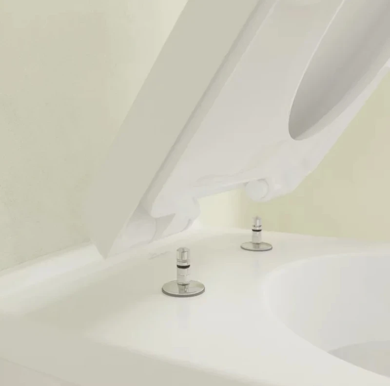 Комплект унитаза Villeroy&Boch O Novo 5660H101 с инсталляцией Tece Profil 9400412 с сиденьем Микролифт и клавишей смыва Хром глянцевый