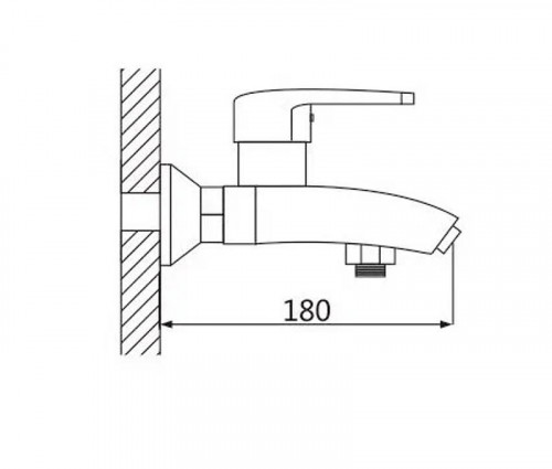 Смеситель для ванны Shevanik S5002 цвет Хром
