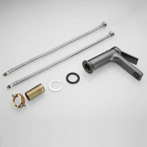 Смеситель для раковины Shevanik S8301T цвет Оружейная сталь