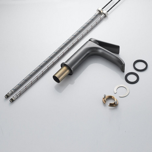 Смеситель для раковины Shevanik S4101T цвет Оружейная сталь