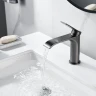 Смеситель для раковины Shevanik S4101T цвет Оружейная сталь