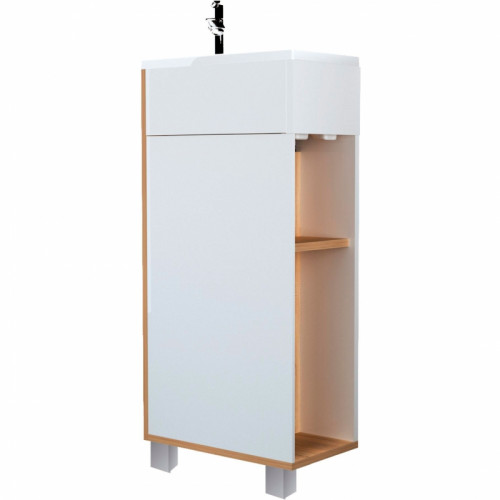 Тумба с раковиной 1MarKa Laura 40Н L У85930 Дуб сонома Белый МДФ / ЛДСП