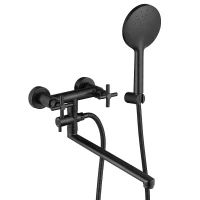 Смеситель для ванны Fmark FS8424H универсальный цвет Черный