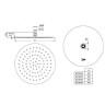 Верхний душ Ideal Standard Ideal Rain Luxe B0384MY Хром нержавеющая сталь на потолок