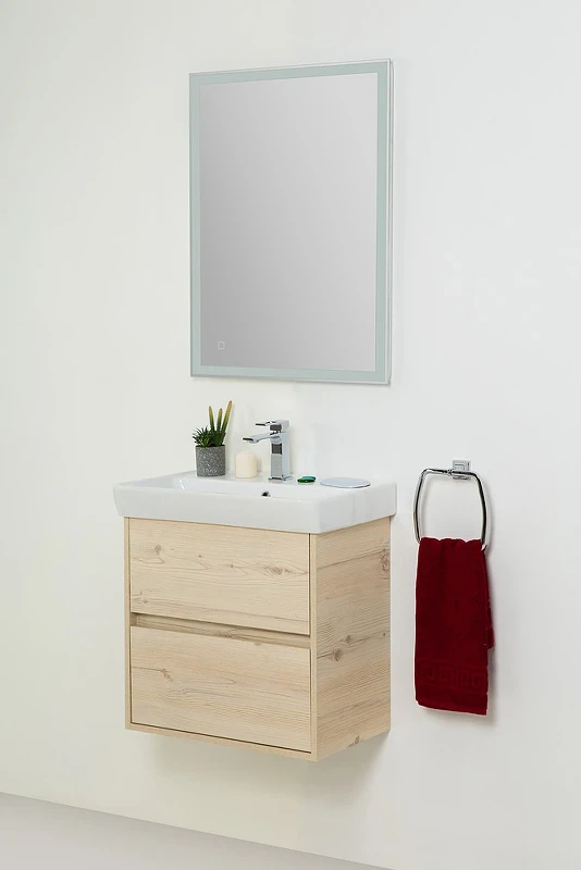 Тумба под раковину BelBagno Neon 60 NEON-600-2C-SO-PB подвесная Pino Bianco МДФ / ЛДСП