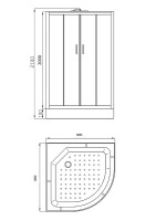Душевая кабина Parly Classic Эконом 80x80 EC831 без гидромассажа