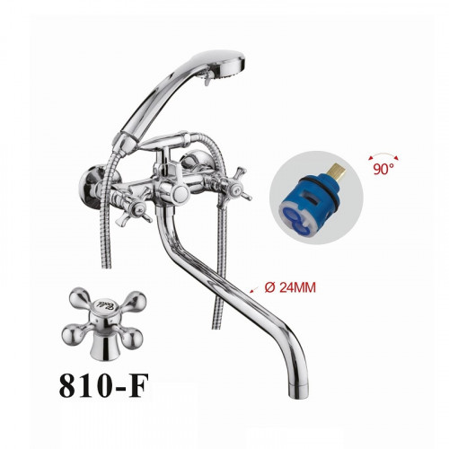 Смеситель для ванны D-Lin D146810-6 универсальный цвет Хром