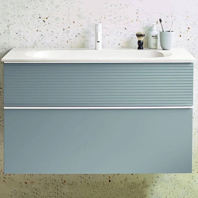 Тумба с раковиной Burgbad Fiumo 120 SFXN122F3957FOT55G0223C0001*1 подвесная Eisblau Softmatt