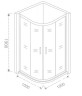 Душевой уголок Good Door Cofe R-100-C-B 100x100 КФ00003 профиль Черный стекло прозрачное