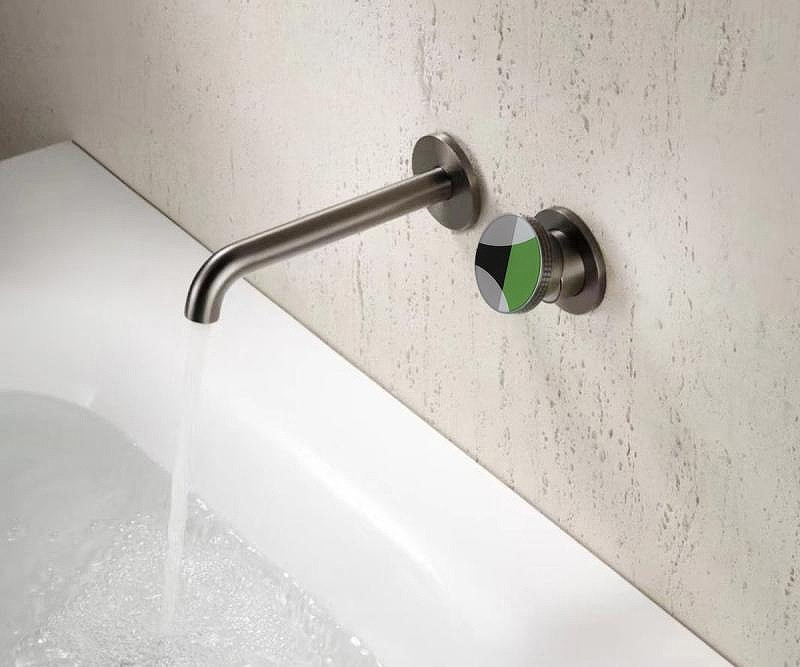 Смеситель для раковины Bronze de Luxe OMG! 9007GM-G цвет Графит матовый Зеленый