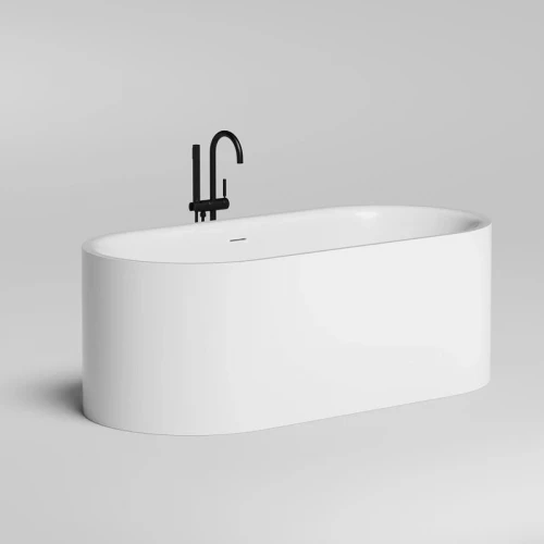 Ванна из искусственного камня Salini Perla 170х80 1049101G Белая глянцевая