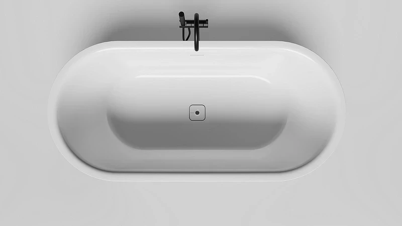 Ванна из искусственного камня Salini Perla 170х80 1049101G Белая глянцевая