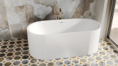 Ванна из искусственного камня Salini Perla 170х80 1049101G Белая глянцевая