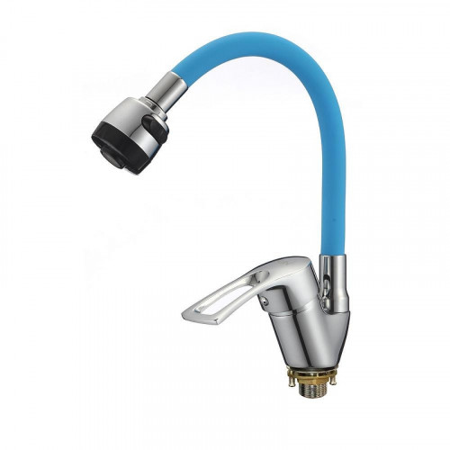 Смеситель для кухни D-Lin D150422-6T цвет  Хром  Синий