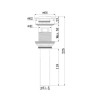 Донный клапан Comforty DK-01 MH 00-00007641 click-clack Светло серый матовый