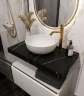 Столешница под раковину Boheme Armadi Art Flat 80 869-080-NM Черный мрамор искусственный камень (литьевой мрамор)