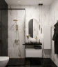 Столешница под раковину Boheme Armadi Art Flat 80 869-080-NM Черный мрамор искусственный камень (литьевой мрамор)