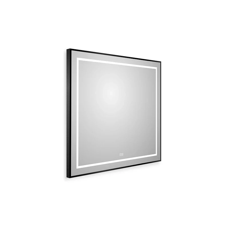 Зеркало BelBagno Kraft 90 SPC-KRAFT-900-800-LED-TCH-WARM-NERO с подсветкой цвет Черный с сенсорным выключателем и подогревом