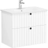 Тумба с раковиной Vitra Root Groove 80 69436 подвесная Белая матовая МДФ / ЛДСП