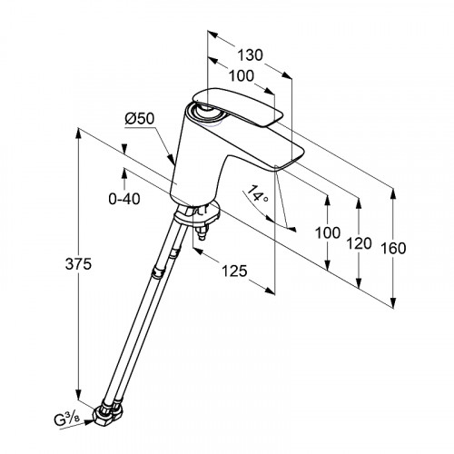 Смеситель для раковины Kludi Balance 520269175 Белый Хром латунь