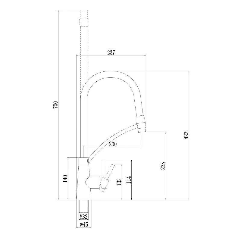 Смеситель для кухни Fmark FS8255-H цвет Черный