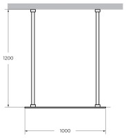 Душевая перегородка Cezares Liberta 100 LIBERTA-L-2-100-120-C-NERO профиль Черный матовый стекло прозрачное